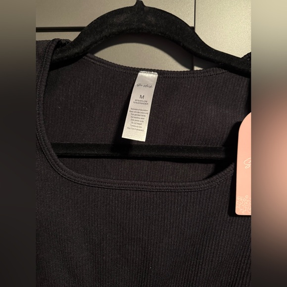 SQUARE NECK LONG SLEEVE RIBBED JUMPSUIT SIZE MEDIUM - Picture 5 of 5